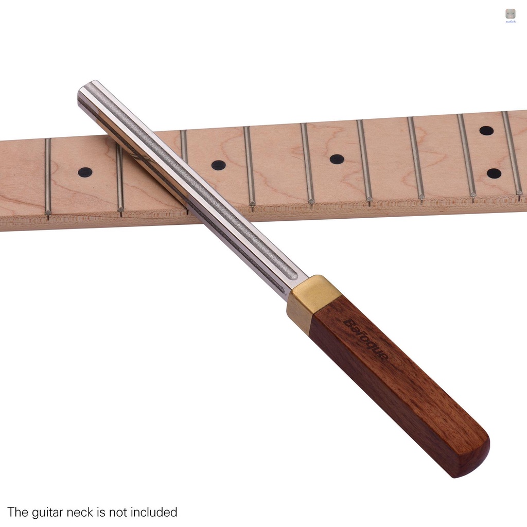 Dụng Cụ Dũa Phím Đàn Guitar Baroque CD-20 Hình Vuông Với 3 Khe Cắm Bằng Carborundum Tay Cầm Bằng Gỗ
