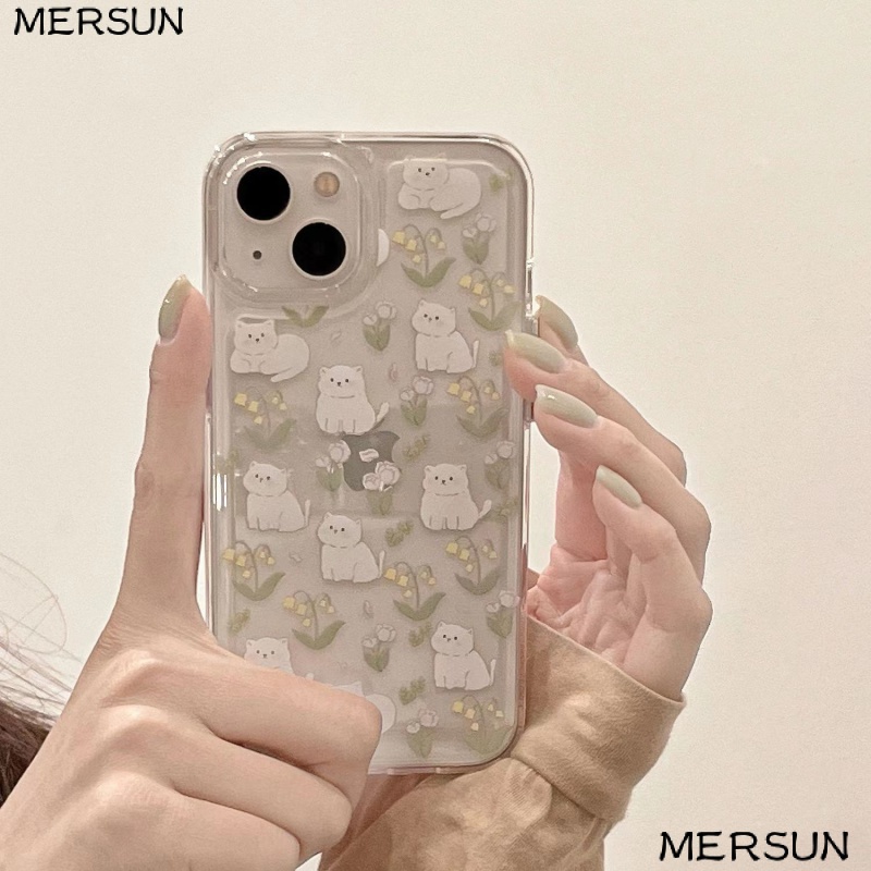 ✅Ốp Điện Thoại Mềm Trong Suốt In Hình Hoa Tulip / Thỏ Cho Iphone Promax / 13plus / 14 117 / xrpro812 xs