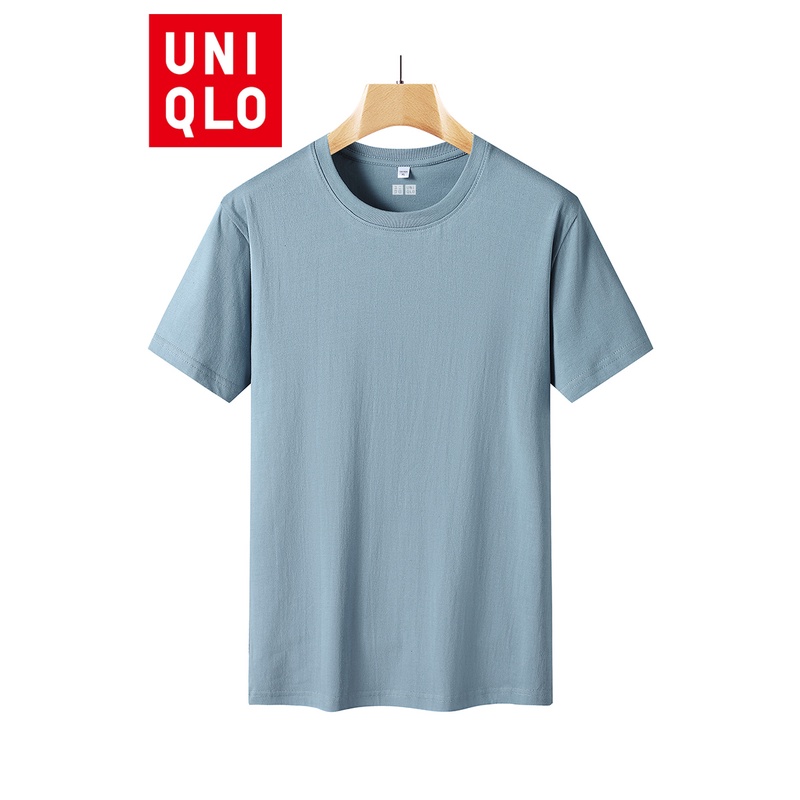 Áo Thun unisex uniqlo Tay Ngắn Cổ Tròn Bằng Sợi cotton Trơn Chất Lượng Cao Size m-5xl