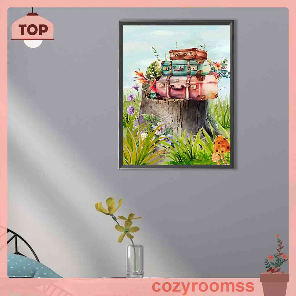 Tranh Đính Đá Kim Cương Toàn Bộ 5D DIY Hình Vẽ Hành Lý