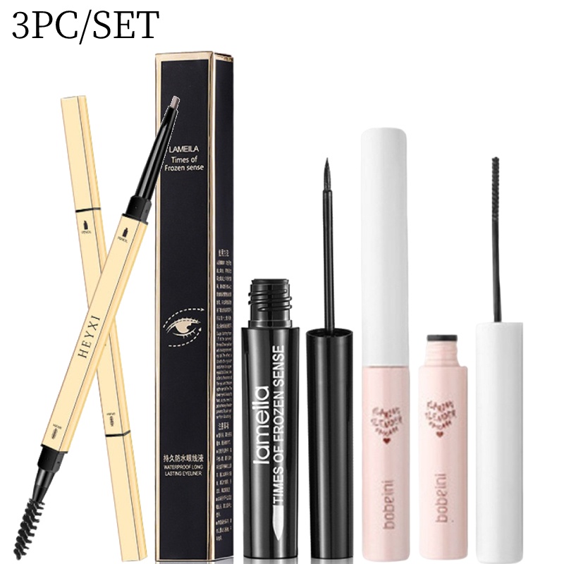 ANNIES Set 3 mỹ phẩm LAMEILA gồm mascara+kẻ mắt+chì kẻ mày trang điểm chống nước (có bán lẻ)