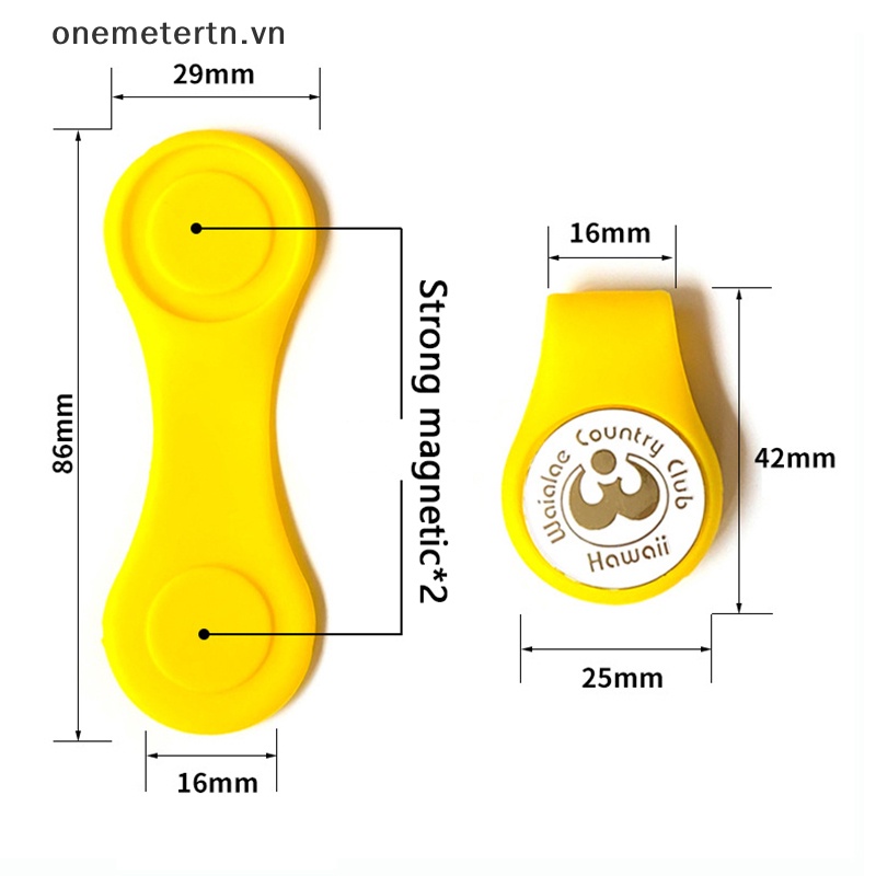 Onemetertn Kẹp Nam Châm Bằng Silicon Đánh Dấu Bóng Golf Không Mùi Gắn Mũ Lưỡi Trai Từ Tính Mạnh Mẽ Cho Quần Áo VN