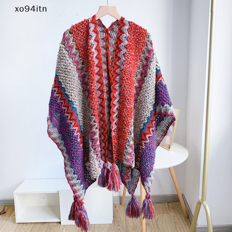 Khăn Choàng Cổ Dày Dặn Phong Cách Dân Tộc Thời Trang Thu Đông