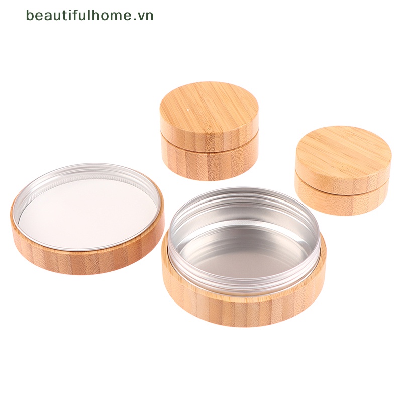 1 Hũ Rỗng Đựng Kem 30 / 50 / 100G Có Nắp Bằng Tre