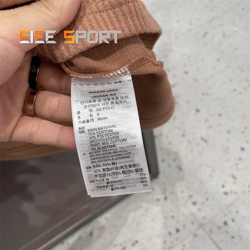 Adidas clover 100% cotton t-shirt cho nam và nữ classic three-striped polo shirt thể thao tay ngắn