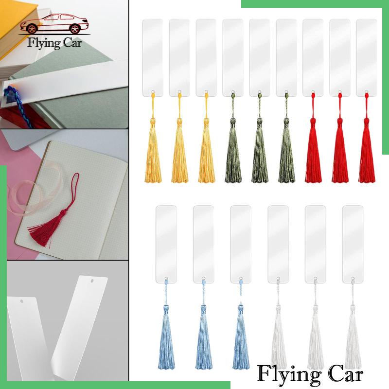 Set 2 / 15 Thẻ Đánh Dấu Trang Sách Bằng Acrylic Trơn DIY