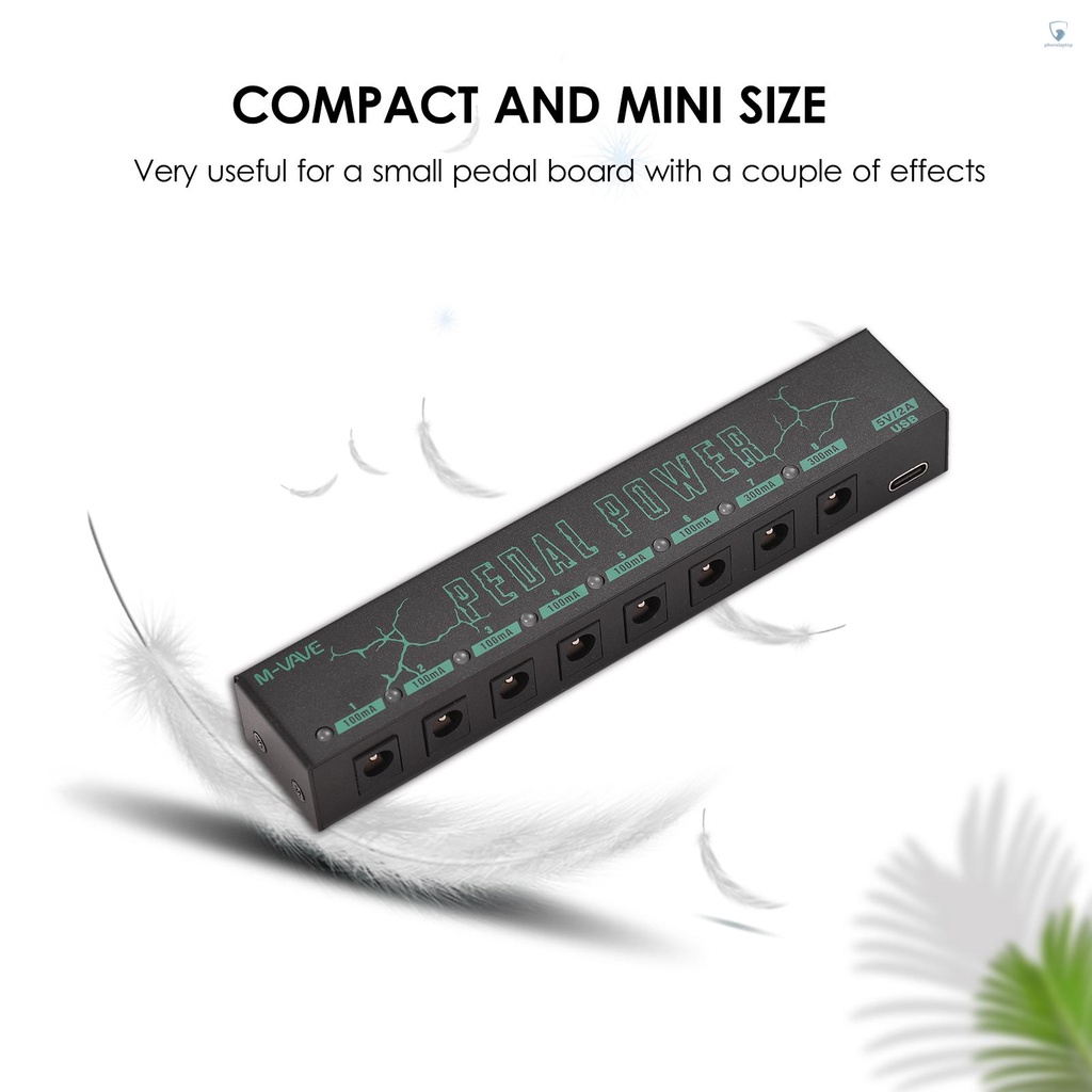 Bộ Nguồn 8 Đầu Ra DC Cách Ly Cho Bàn Đạp Hiệu Ứng M-VAVE Guitar