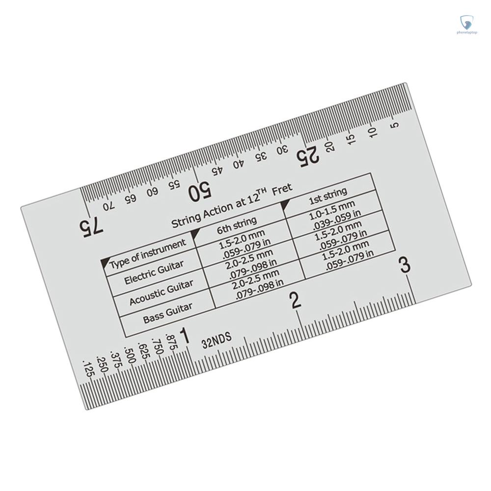 Thước Đo Dây Đàn Ghi Ta Bằng Thép Không Gỉ 89 * 51mm Chuyên Dụng