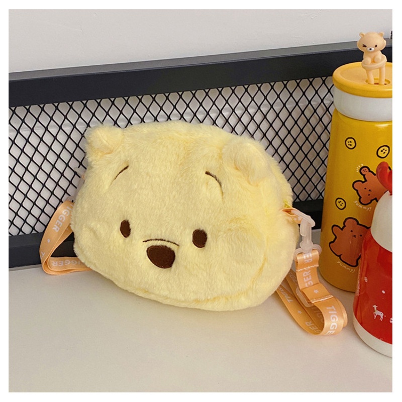 Túi Xách Đeo Vai Phủ Bông In Hoạt Hình Phong Cách Nhật Bản Đáng Yêu Dành Cho Nữ