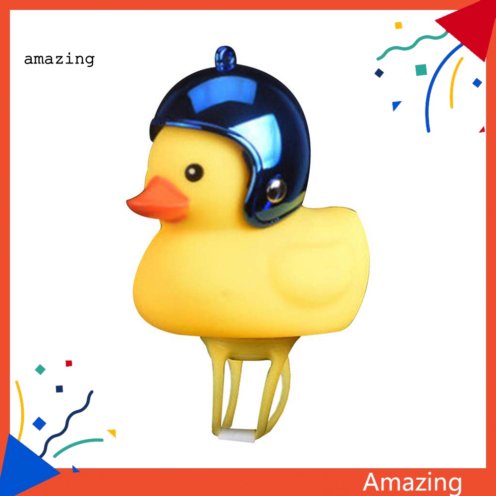 Đèn Gắn Tay Lái Xe Đạp Hình Vịt Hoạt Hình Đội Nón Bảo Hiểm Dễ Thương