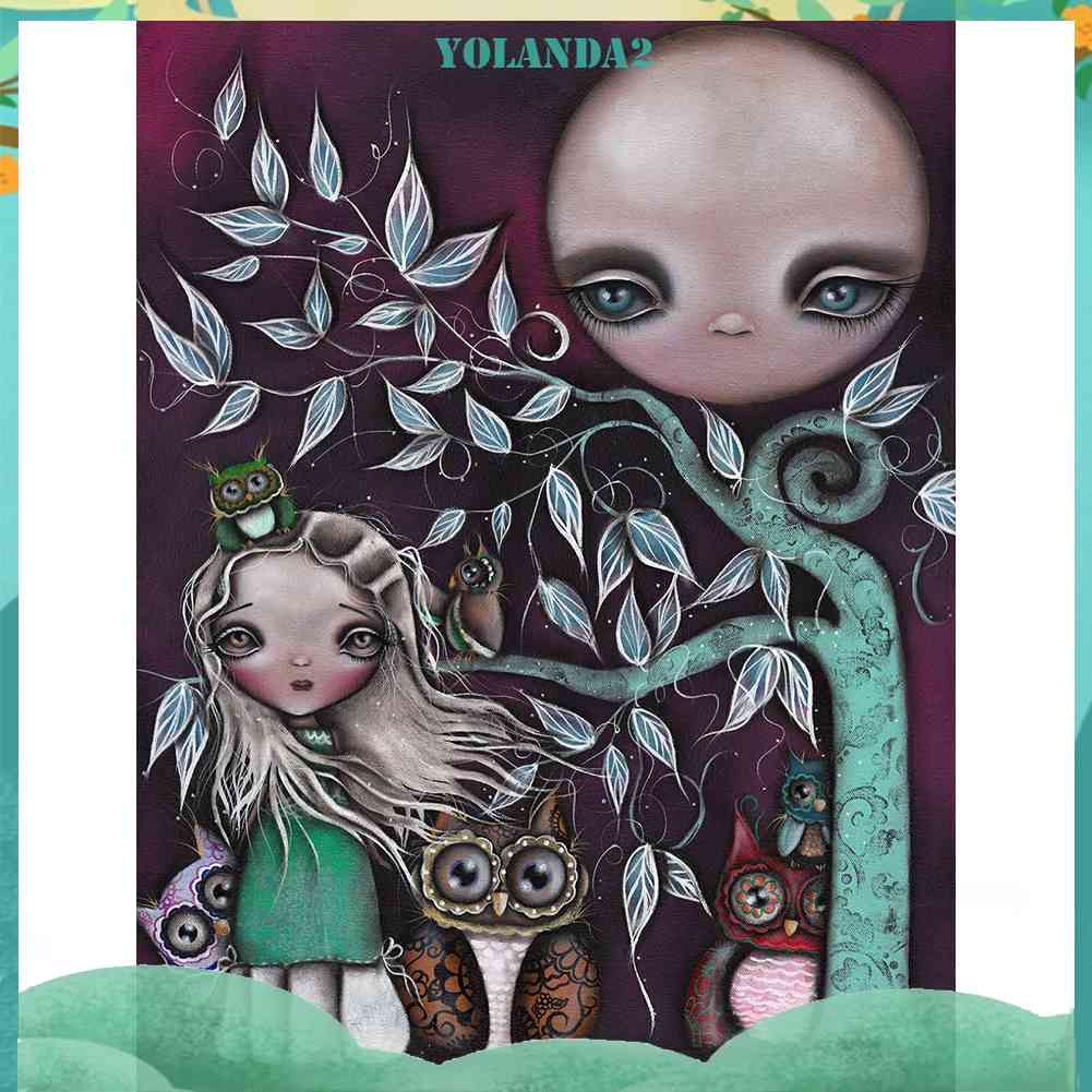 Tranh Đính Đá Kim Cương Toàn Bộ 5D DIY Hình Vẽ Cô Gái Trang Trí Nhà Cửa