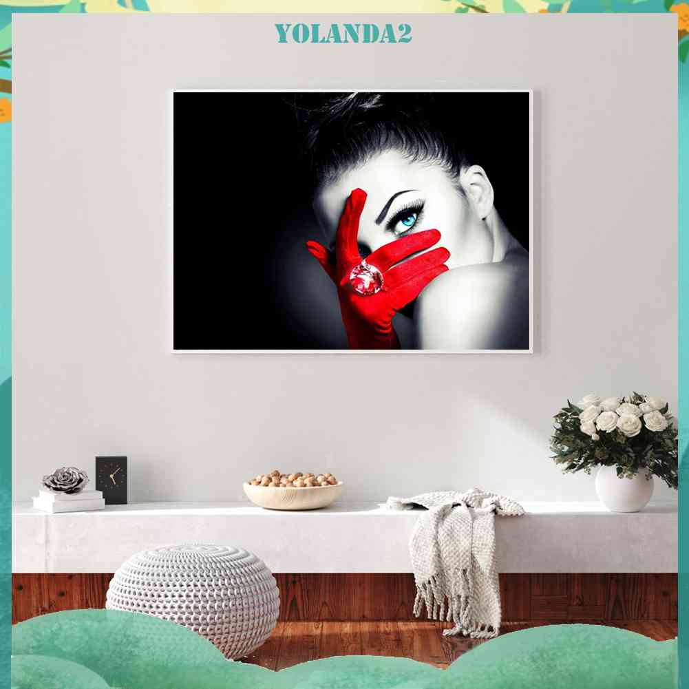 Tranh Đính Đá Kim Cương Toàn Bộ 5D DIY Hình Vẽ Người Đẹp Trang Trí Nhà Cửa