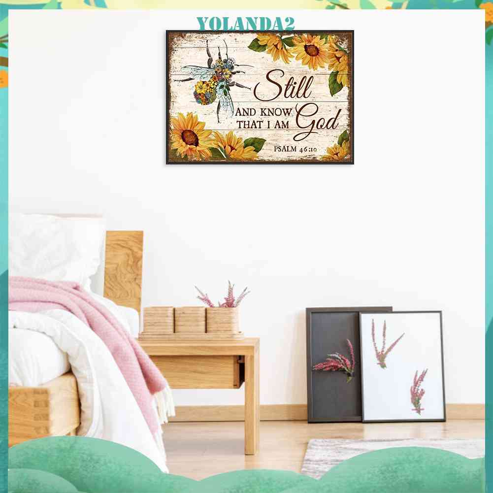 Tranh Đính Đá Kim Cương Toàn Bộ 5D DIY Hình Côn Trùng Và Hoa Hướng Dương