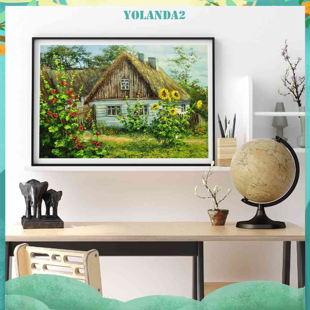 Tranh Đính Đá Kim Cương Toàn Bộ 5D DIY Hình Khu Vườn