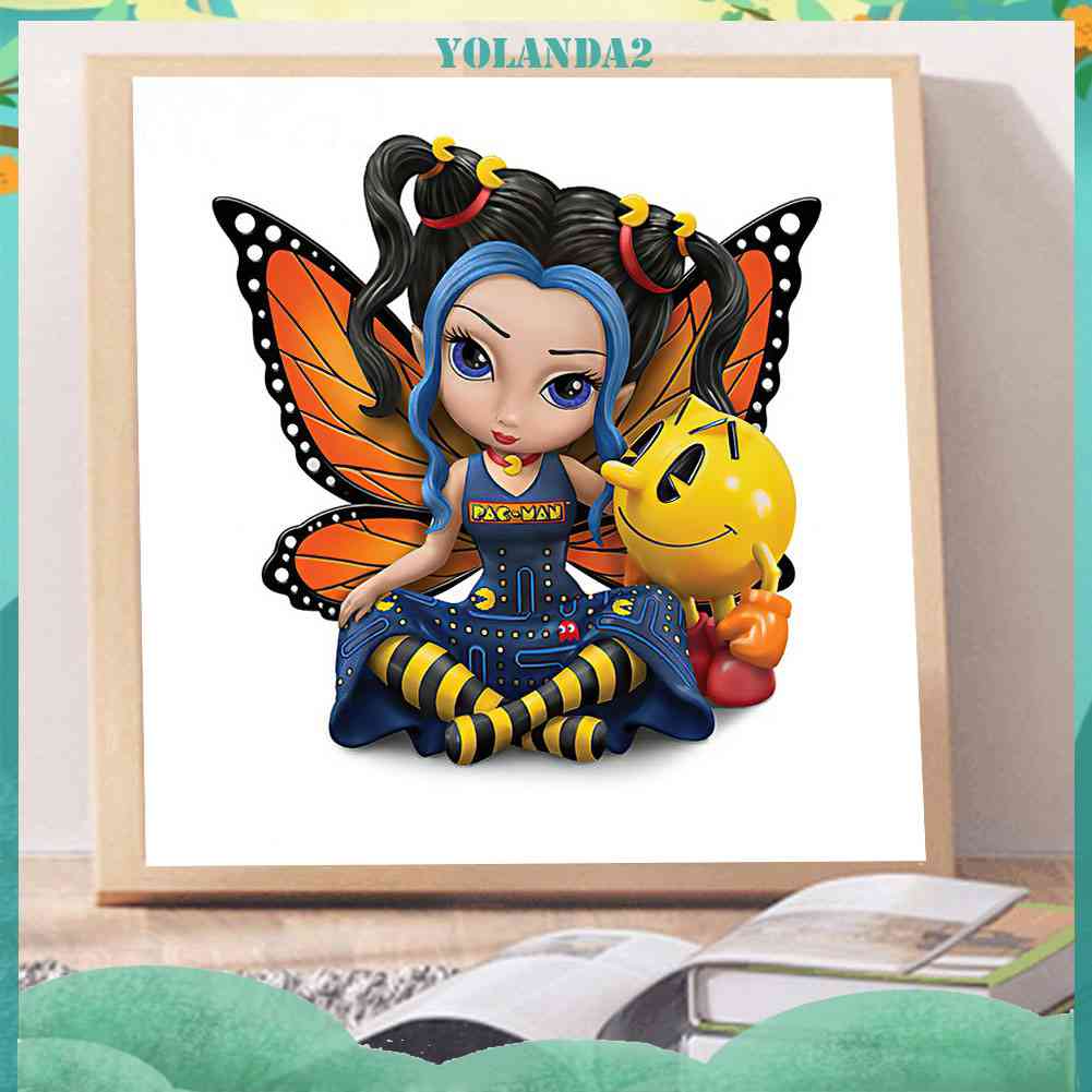 Tranh Đính Đá Kim Cương Toàn Bộ 5D DIY Hình Búp Bê Mắt To