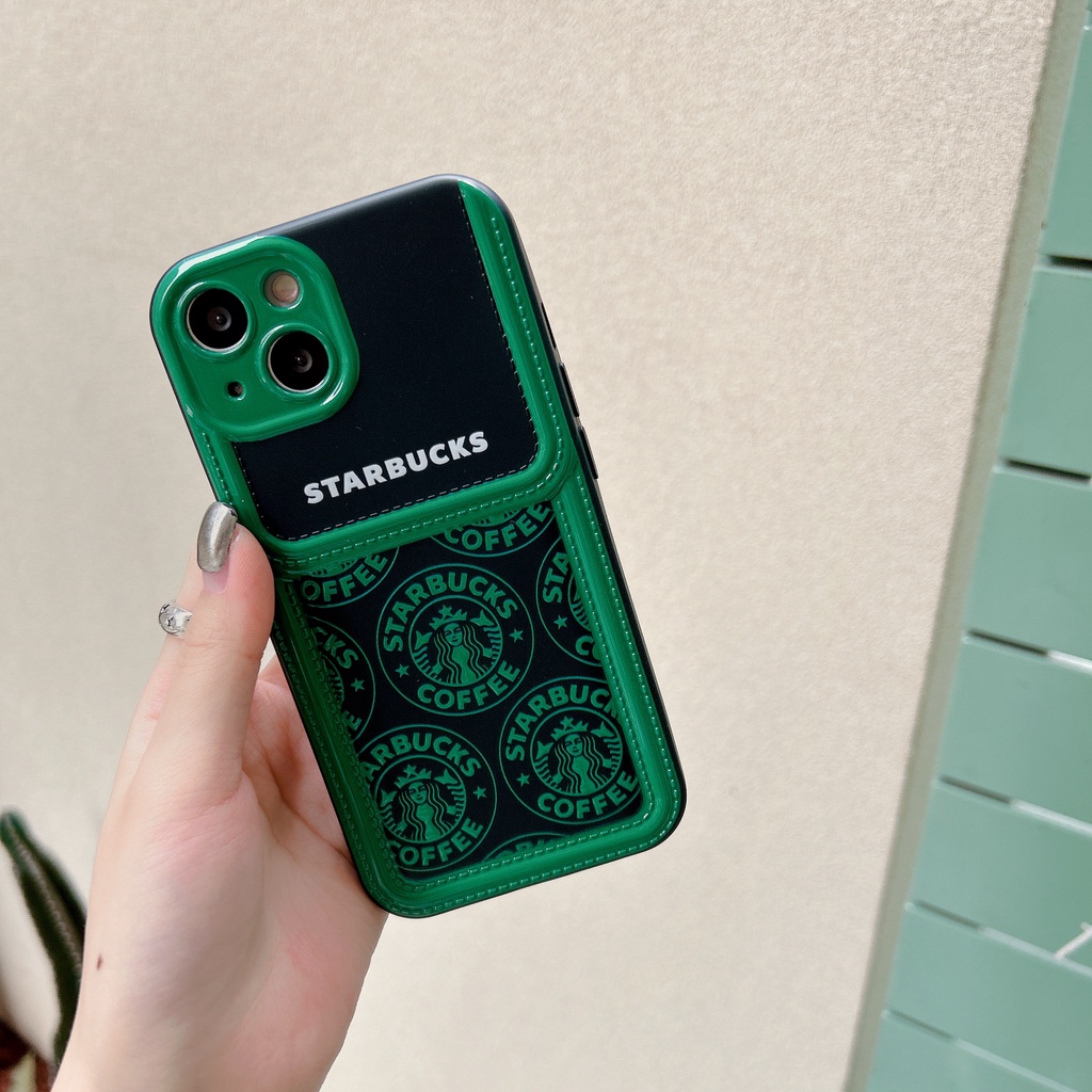 Ốp Điện Thoại TPU Dẻo Họa Tiết Starbucks Độc Đáo Chống Rơi Cho iPhone11 12 13 14 Pro Max