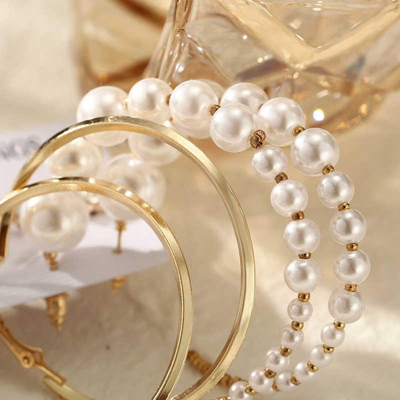 Set 6 Đôi Bông Tai Ngọc Trai Thời Trang Cho Nữ