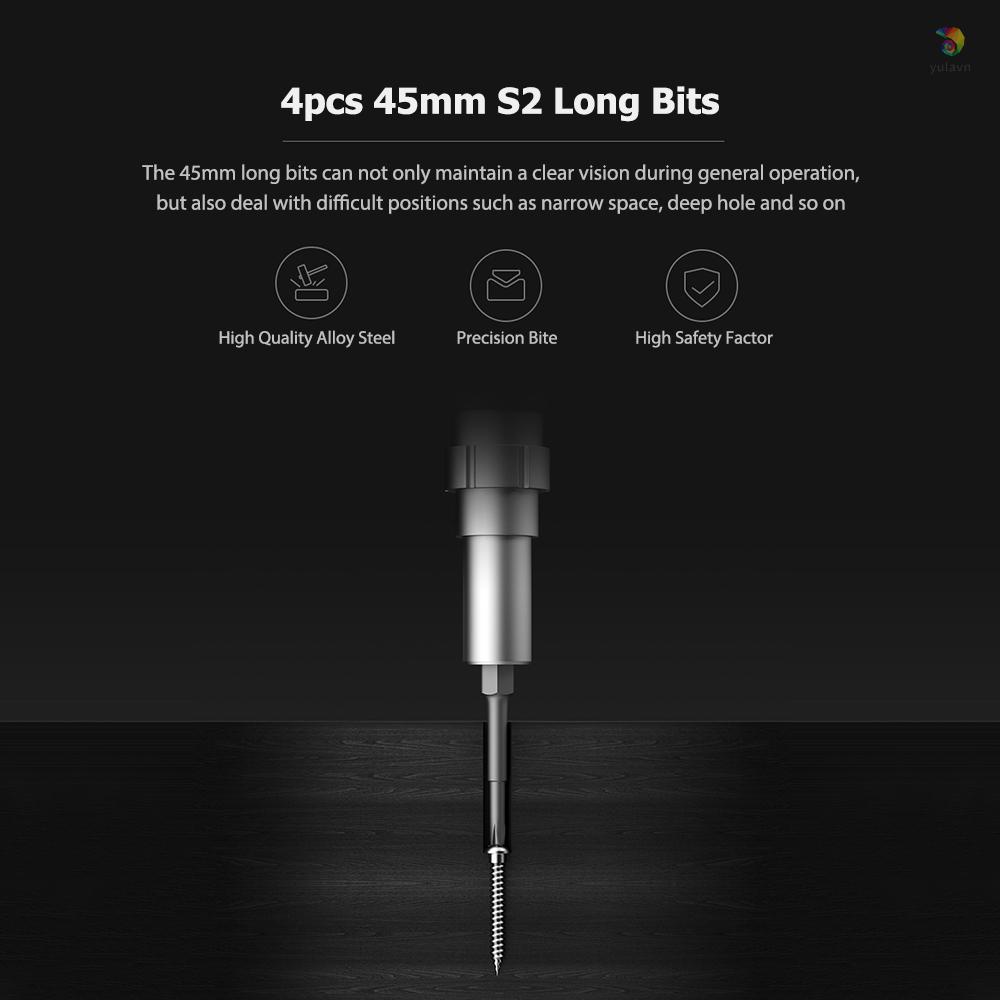 Set 145 Đầu Tua Vít Lục Giác Bằng Hợp Kim Thép Mềm Có Rãnh Độ Chính Xác Cao Đa Năng JAKEMY H4 * 28MM CR-V