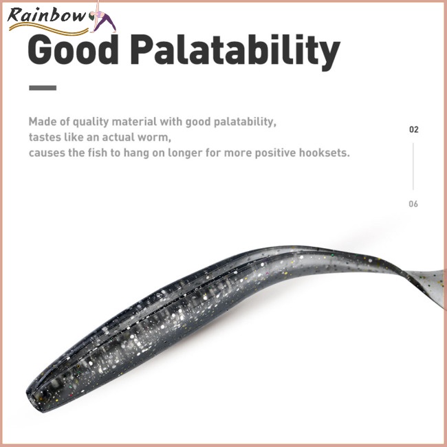 Set 30 Mồi Giả Nhử Cá Hình Chữ T 5cm7cm9cm Bằng Nhựa Mềm Nhiều Màu Sắc Gắn Kèm Móc Câu Tiện Dụng