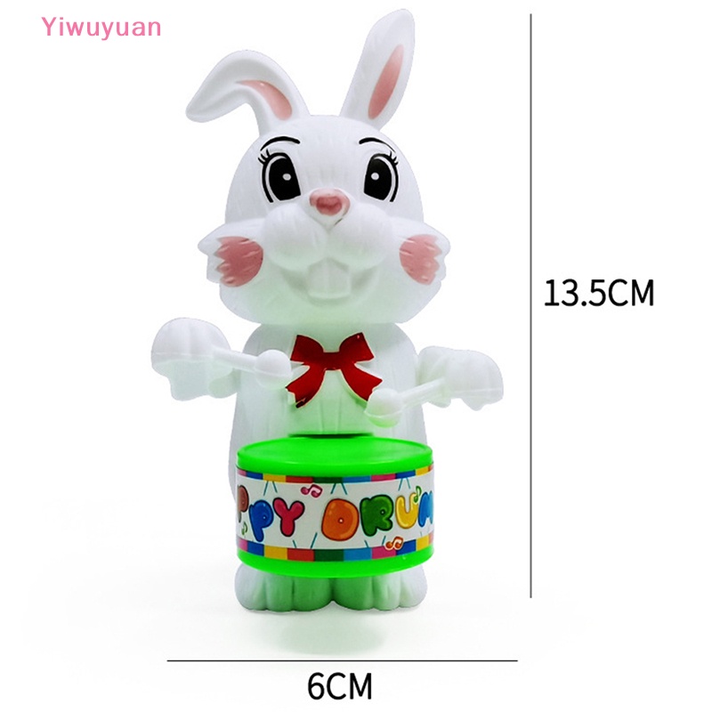 < Yiwuyuan > Đồ Chơi Thỏ Đánh Trống Lên Dây Cót Vui Nhộn Cho Bé