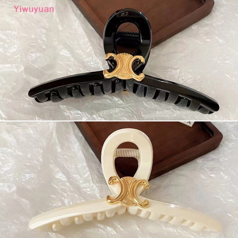 < Yiwuyuan > Kẹp Tóc Xoăn Cỡ Lớn Kết Cấu Hình Cá Mập Phong Cách retro Thanh Lịch Cho Nữ Dự Tiệc Tại Nhà