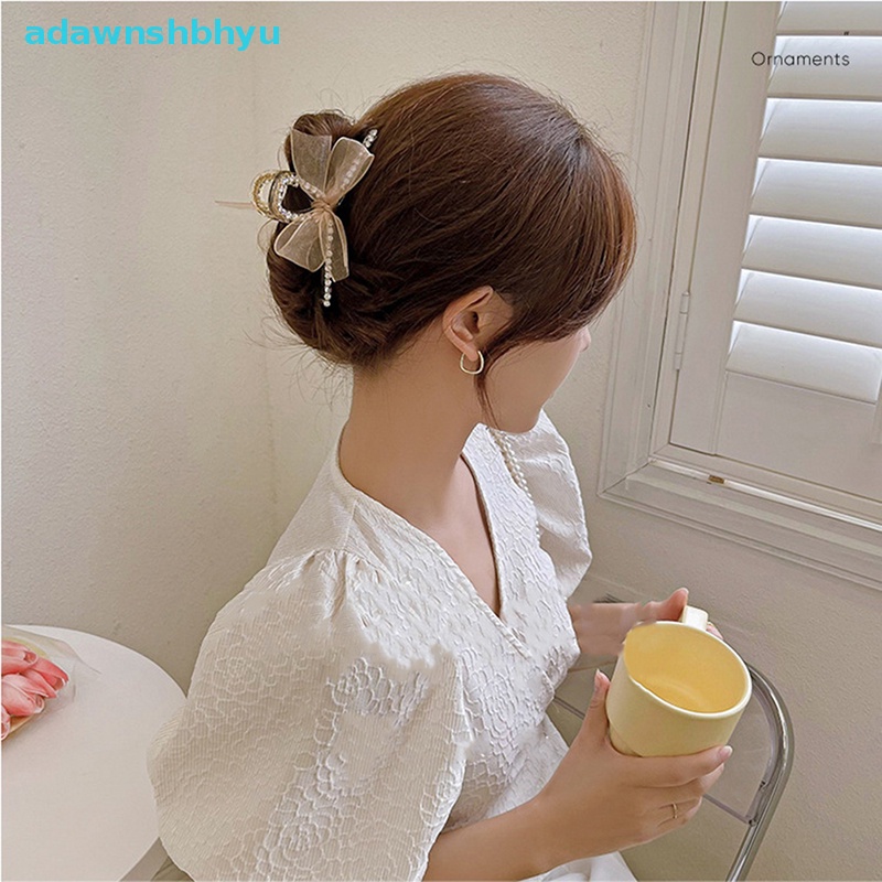 Kẹp Tóc Hình Nơ / Cá Mập Đính Ruy Băng Vải Lưới Dễ Thương Cho Bé Gái