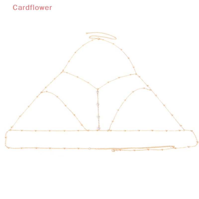 < Cardflower > Bikini Mắt Xích Đeo Chéo Cơ Thể Trang Sức Gợi Cảm Thời Trang Đi Biển Đơn Giản Cho Nữ