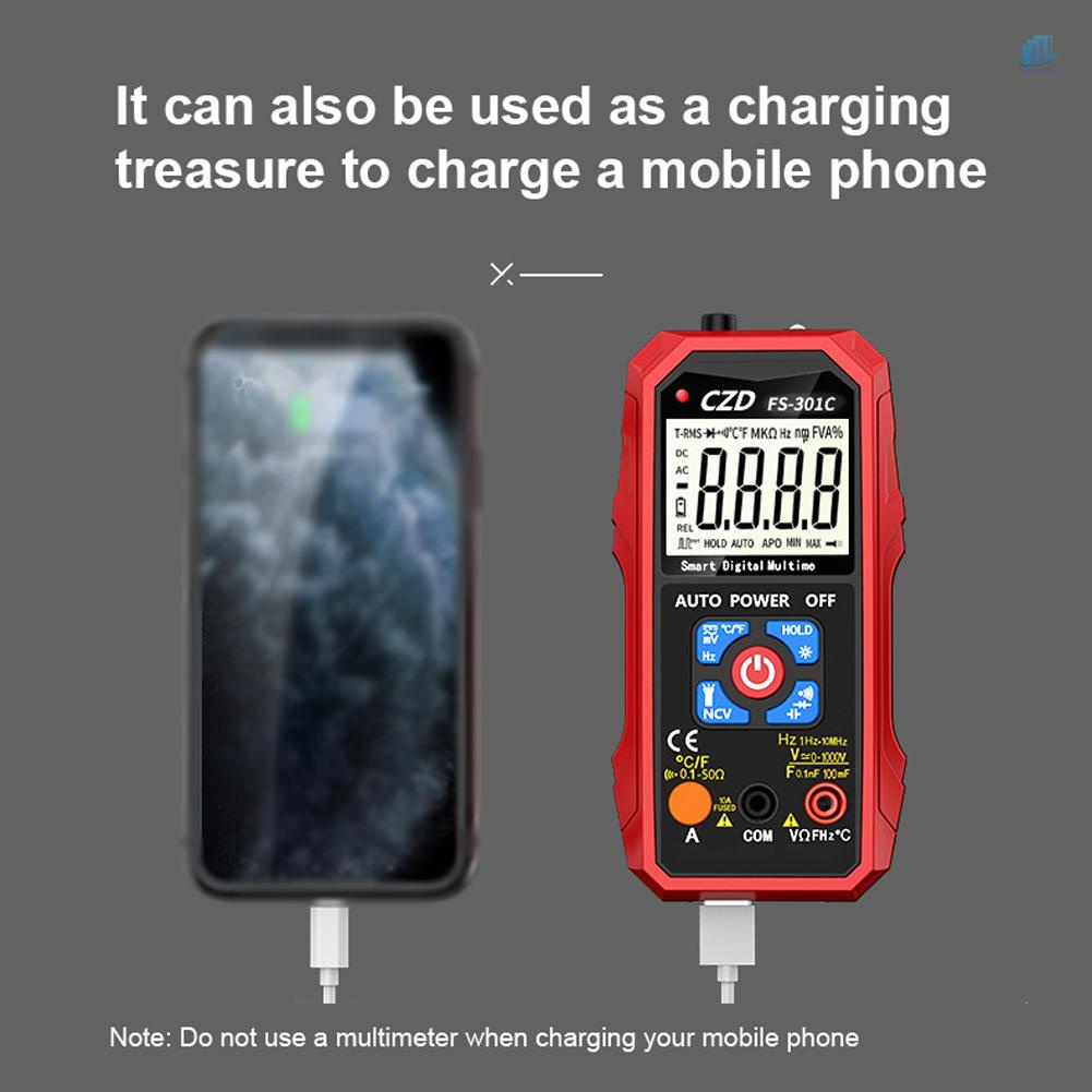 Vạn Năng Kế Kỹ Thuật Số Màn Hình Lớn 301C s2mwvn Có Đèn Nền LED NCV