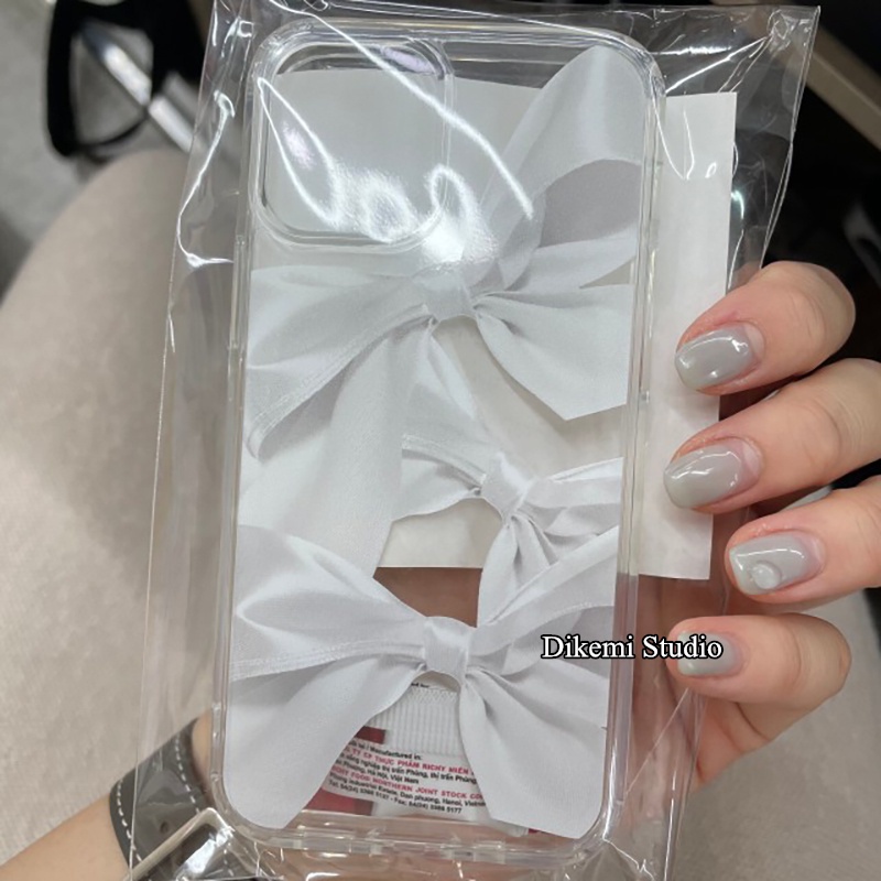 Ốp Điện Thoại Đính Nơ Cho Iphone 11 14ProMax 14pro 14plus 12 12pro 12promax13 13pro 13promax x xs xsmax 7p 8p 7 8