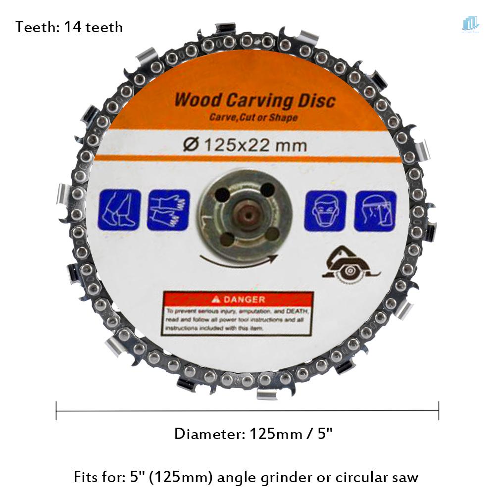Đĩa Mài Gỗ 5 Inch 14 Răng 22mm 125mm Chuyên Dụng Cho Máy Mài Góc 125mm