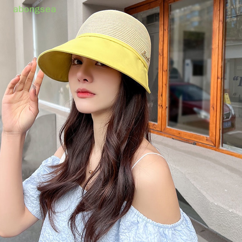 Mũ Cói Rộng Vành Chống Nắng Tia UV Thoáng Khí Thời Trang Đi Biển Mùa Hè Cho Nữ