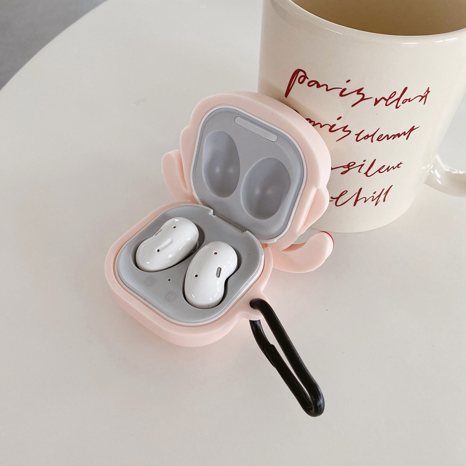 Vỏ Bảo Vệ Hộp Sạc Tai Nghe Bluetooth Samsung Galaxy buds live / buds 2 2pro / buds pro Bằng Silicon Họa Tiết Chú Chó Dễ Thương