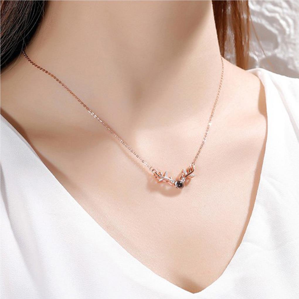 Vòng cổ Mặt Máy Chiếu I Love You 100 Ngôn Ngữ Thời Trang Cho Nữ