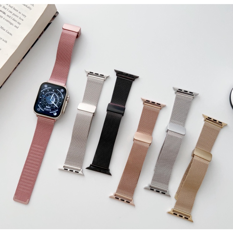 Dây Đeo Inox Milanese Cho Đồng Hồ Thông Minh Apple Watch Ultra 49mm 40mm 44mm Series 8 7 6 SE 5 4 45mm 41mm 3 2 1 42mm 38mm