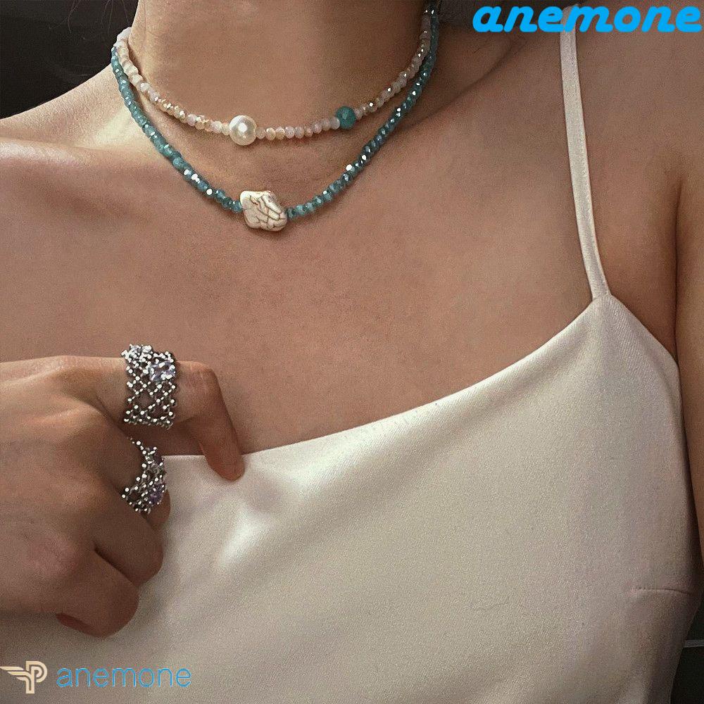 Vòng cổ Hai Lớp Đính Ngọc Trai Thời Trang Dành Cho Nữ|Vòng cổ Thời Trang Xinh Xắn Cho Nữ