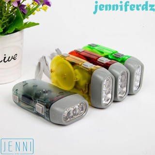 JENIFERDZ Đèn Dynamo Tay Quay Không Pin 3 Bóng LED Trắng