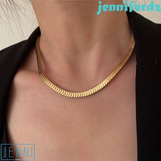 Vòng choker cổ chuỗi vảy rắn bằng kim loại phong cách Hàn Quốc cổ điển đơn giản cho nữ