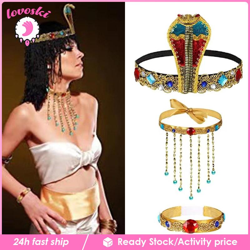 Set 3 Băng Đô Cài Tóc Hình Rắn Đính Hạt Dùng Hóa Trang