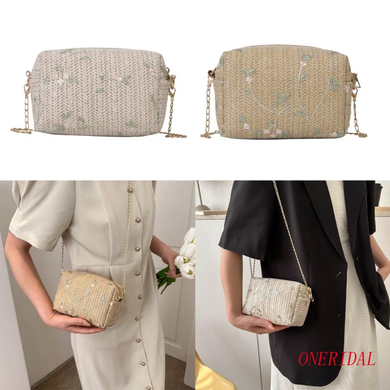 Túi Cói Đeo Chéo Đựng Điện Thoại Thời Trang Dành Cho Nữ
