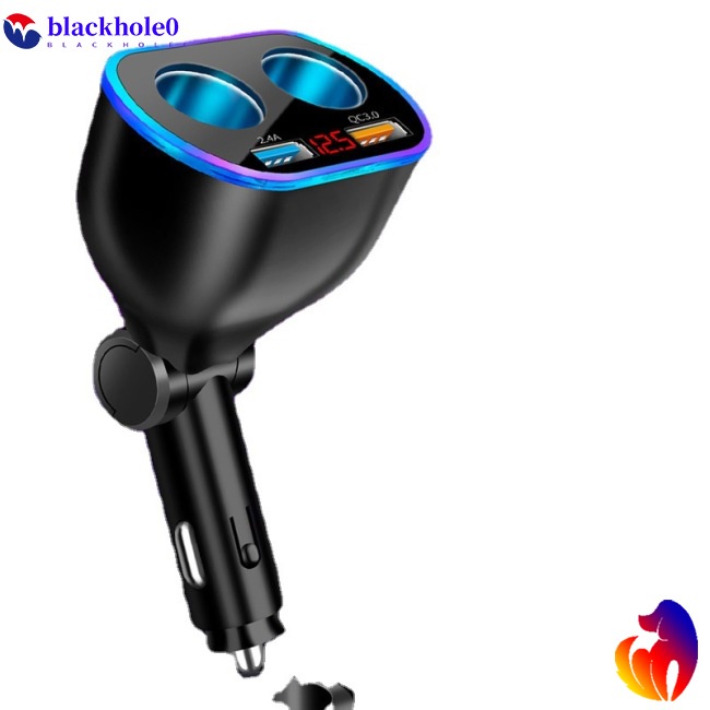 Tẩu Sạc Nhanh Qc3.0 Hai Cổng Usb Màn Hình Kỹ Thuật Số Đa Năng Cho Xe Hơi