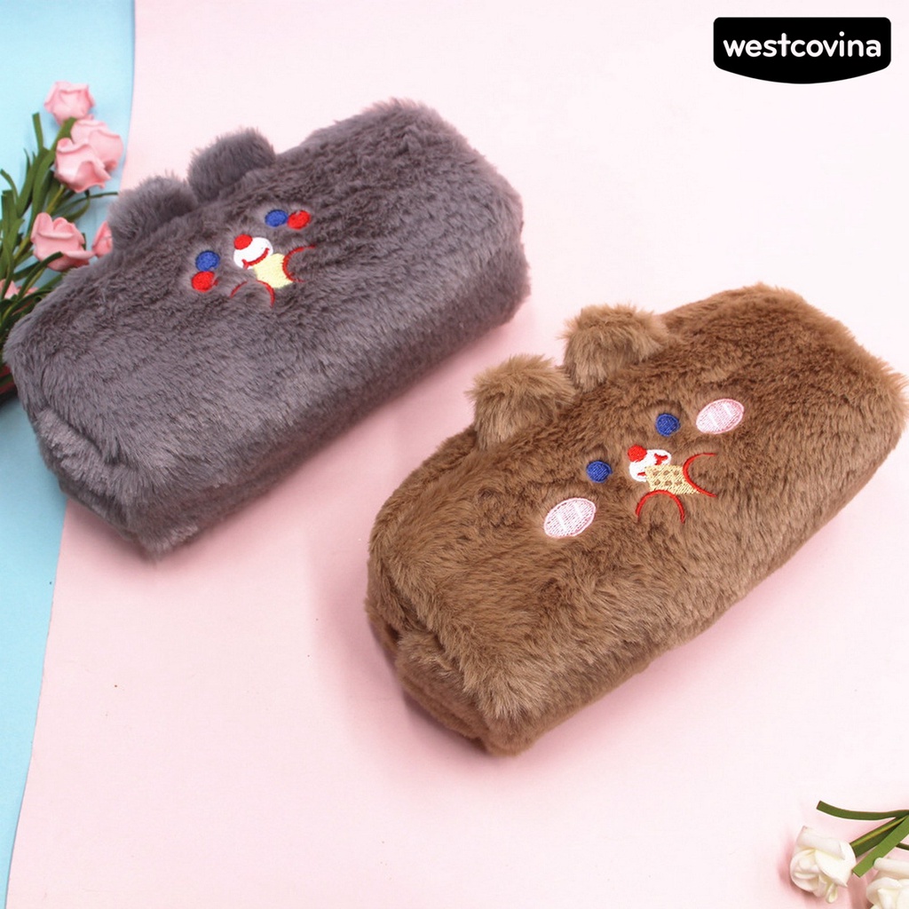 [COD]♪Túi Đựng Bút Bằng Vải Bông Hình Mặt Cười Hoạt Hình Sức Chứa Lớn Dễ Mang Theo Thoải Mái