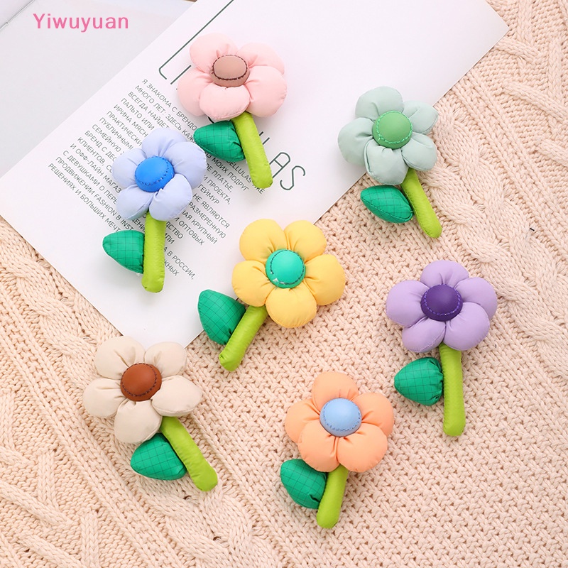 < Yiwuyuan > Ghim Cài Áo Bằng Cotton Họa Tiết Hoa Lá Nhiều Màu Sắc Macaron Hoa Giày Túi Xách Và Vớ Thời Trang Mới