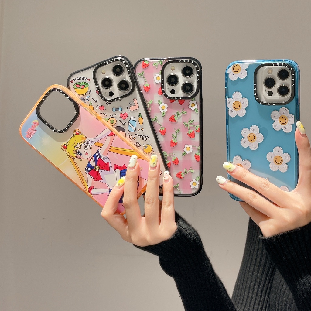 Ốp Điện Thoại Acrylic Cứng Hình Thủy Thủ Mặt Trăng Cho iPhone 15 14 13 12 11 Pro Max Plus