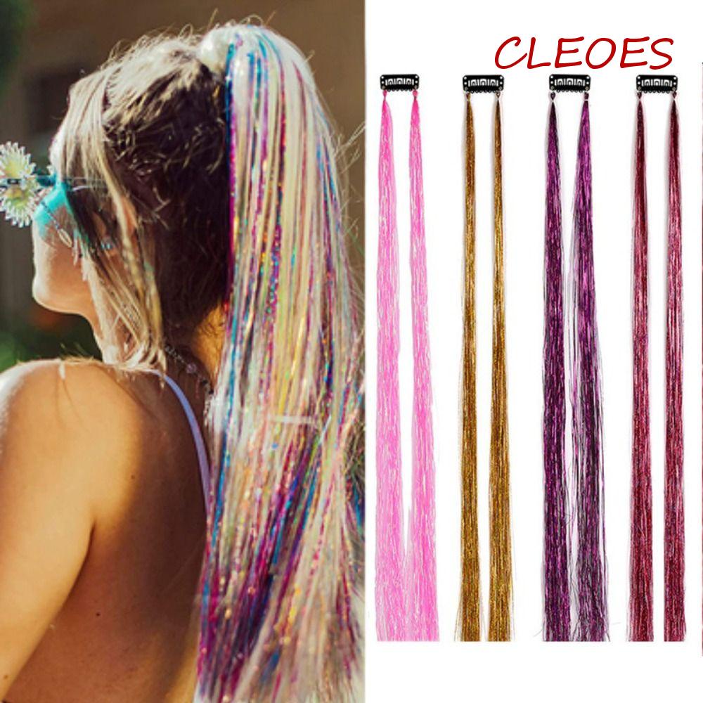 Tóc Giả Bằng Thiếc Lấp Lánh Nhiều Màu Sắc Dành Cho Nữ