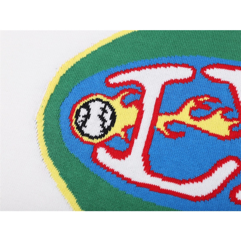 Áo Thun Tay Ngắn Cổ Tròn Họa Tiết Nhãn Hiệu Bóng Chày Màu Xanh L88V88