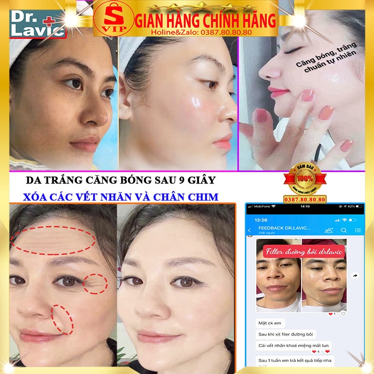 Chai nước xịt khoáng da mặt xóa nhăn dưỡng da trắng căng bóng tức thì chính hãng Dr.lavic bình xịt cấp dưỡng ẩm Drlavic