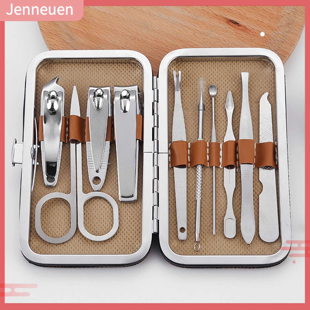 Bộ 10 Dụng Cụ Chăm Sóc Móng Bằng Thép Không Gỉ Tiện Dụng