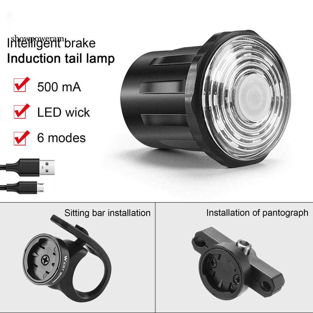 1 Bộ Đèn Pin An Toàn Phía Sau Xe Đạp Chống Nước Dễ Lắp Đặt