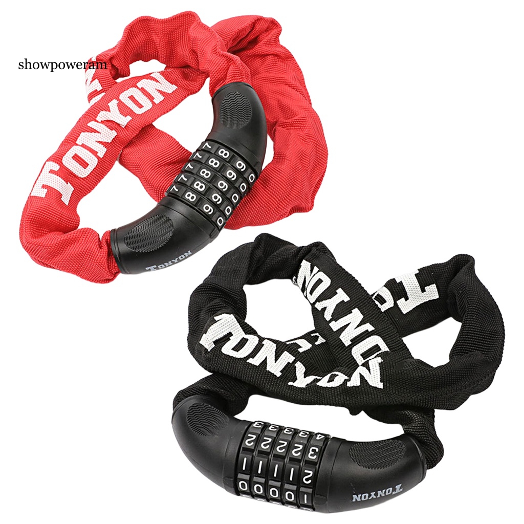 Khóa Xích Xe Đạp Kết Cấu Dày Dặn Chống Ăn Mòn Thiết Kế Năm Chữ Số Tiện Dụng