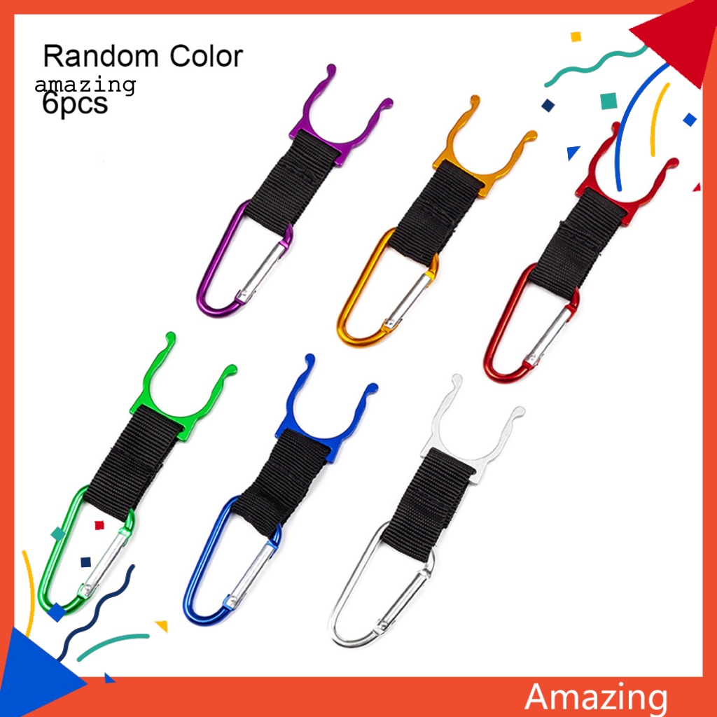 Set 6 Giá Đỡ Bình Nước Có Móc Kẹp Tiện Dụng Khi Đi Cắm Trại